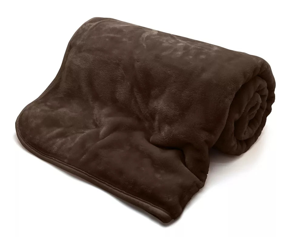 Faux Fur Fleece Throw Blanket 3 Sizes