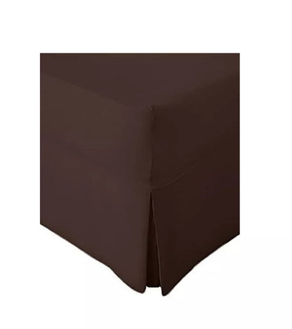 Luxury Percale Pleated Valance Fitted Sheet Non Iron 180 Thread Count Percale