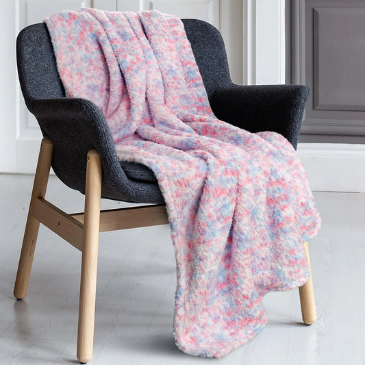 Colourful Super Soft Kids Rainbow Blanket Large Thick Teddy Fleece Throw