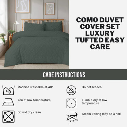 Como Tufted Duvet Cover Set with Pillowcases