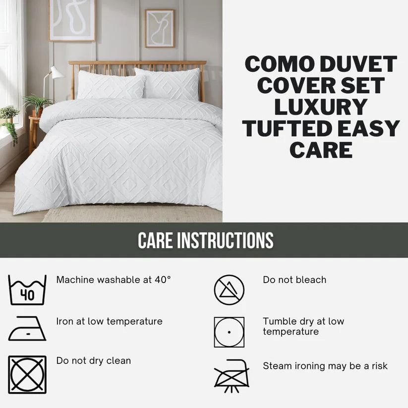 Como Tufted Duvet Cover Set with Pillowcases