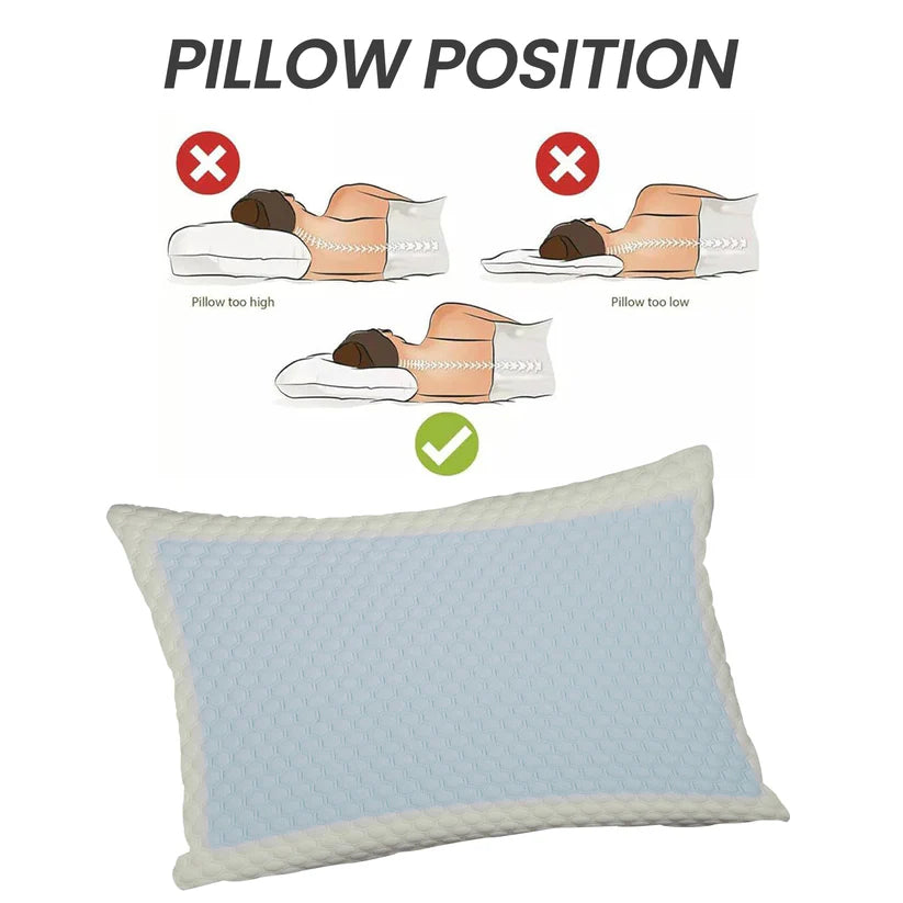 Cooling Gel Orthopaedic Memory Foam Pillow for Neck Pain Relief Temperature Regulating