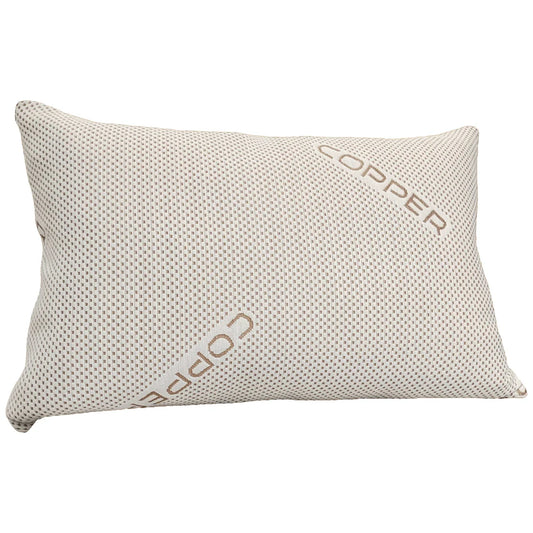 Copper Infused Memory Foam Pillow Anti-Ageing Wrinkle Reducing Hypoallergenic Therapy for Head & Neck Support
