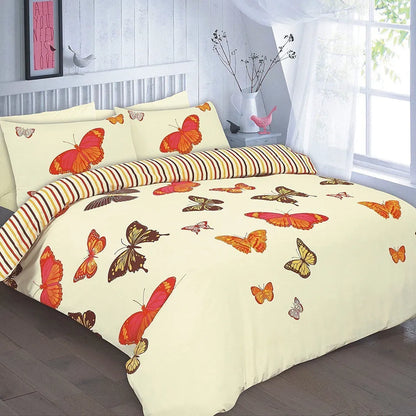 Beautiful ELSA Butterfly Duvet Cover with Pillowcases Reversible Bedding Set