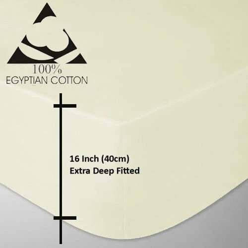 200 Thread Count Extra Deep Fitted Sheet 40 cm 11 Colours