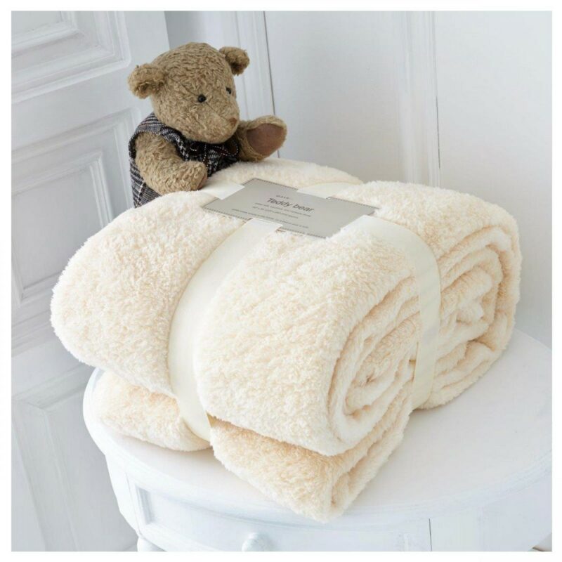 Teddy Throw 2 Sizes 14 Colours