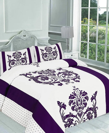PRINTED DUVET COVER SET POLY COTTON QUILT BEDDING BEDROOM SETS DOUBLE KING SIZE