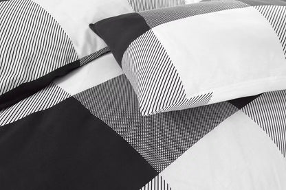 Larry Check Squares Duvet Cover Set 4 Sizes