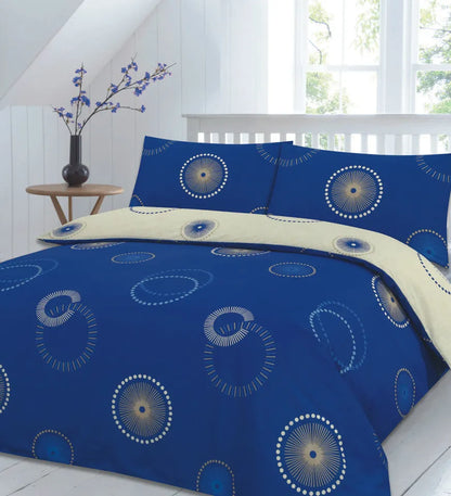 PRINTED DUVET COVER SET POLY COTTON QUILT BEDDING BEDROOM SETS DOUBLE KING SIZE