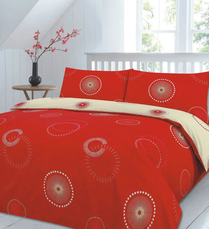 PRINTED DUVET COVER SET POLY COTTON QUILT BEDDING BEDROOM SETS DOUBLE KING SIZE