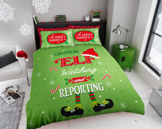 XMAS ELF ON THE SHELF DUVET COVER