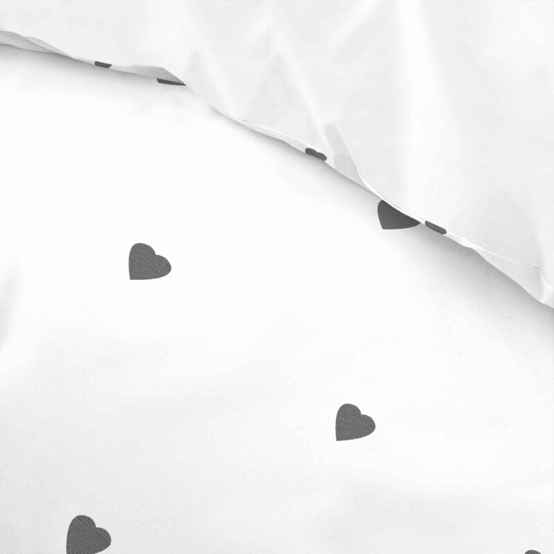 EMBROIDERED HEARTS DUVET SET