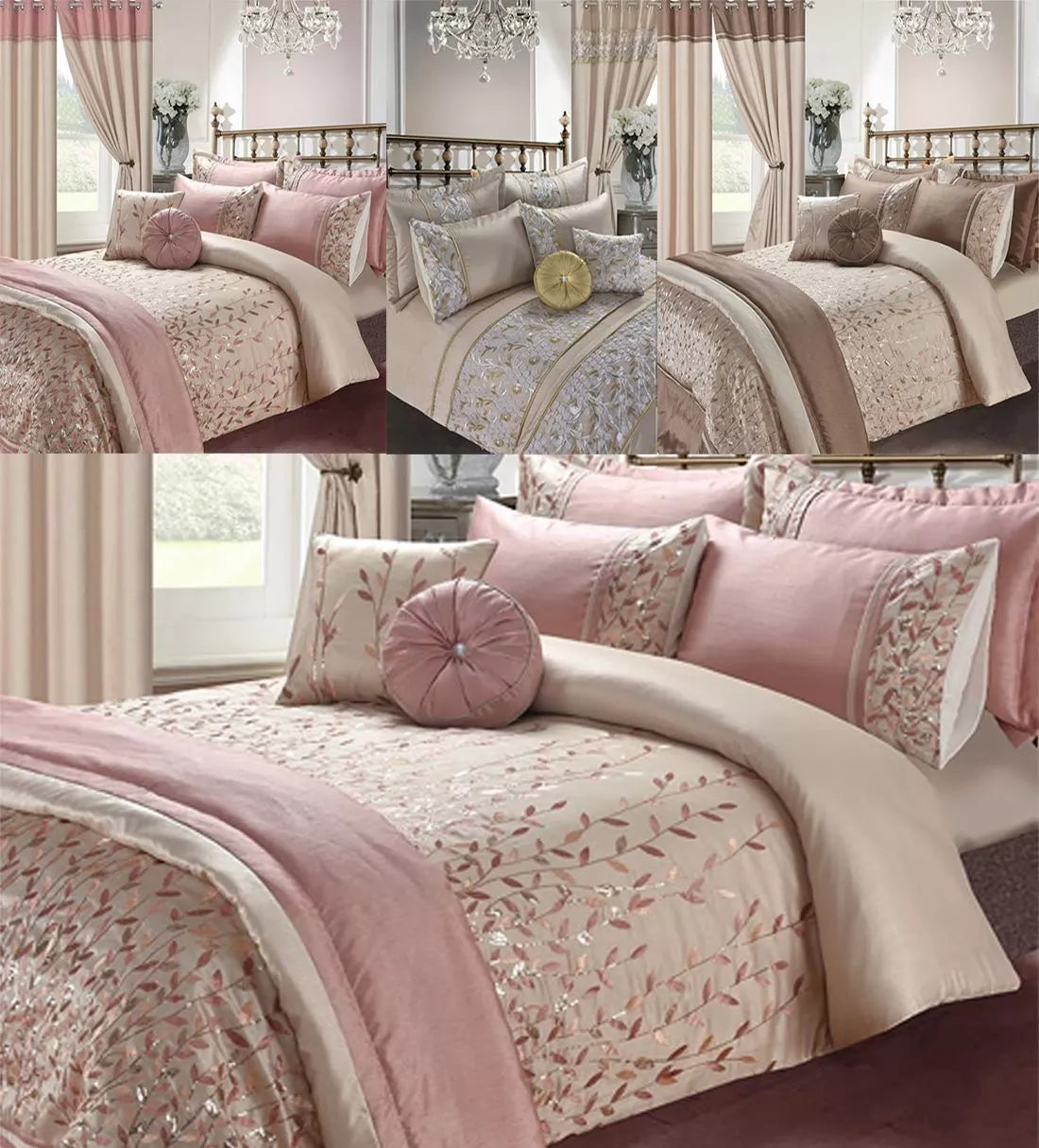 Embroidery Bedding Duvet Set / Cushion Covers / Bed Throw Sham Pillow / Curtains