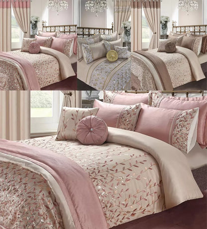 Embroidery Bedding Duvet Set / Cushion Covers / Bed Throw Sham Pillow / Curtains