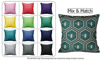 Emerald Bees Weather-Resistant Waterproof Outdoor Cushions for Patio Garden Sofa
