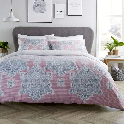 Empire Reversible Luxurious Cotton Rich Duvet Set with Vibrant Designs for Single Double and King Bed Sizes