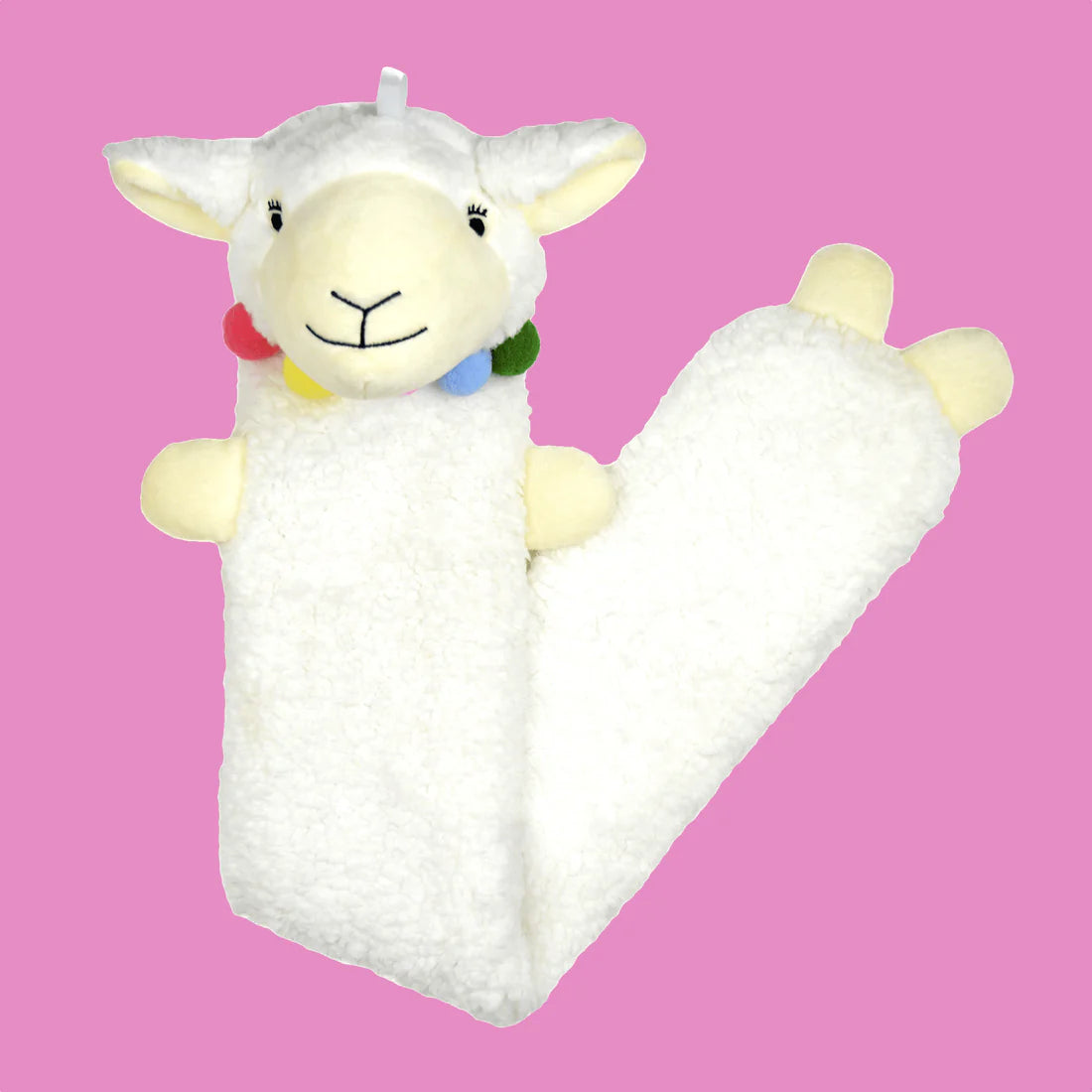 Extra Long 2L Hot Water Bottle with Plush Faux Fur Cover Durable Rubber for Muscle Pain Relief and Cosy Nights