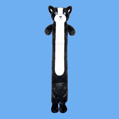 Extra Long 2L Hot Water Bottle with Plush Faux Fur Cover Durable Rubber for Muscle Pain Relief and Cosy Nights