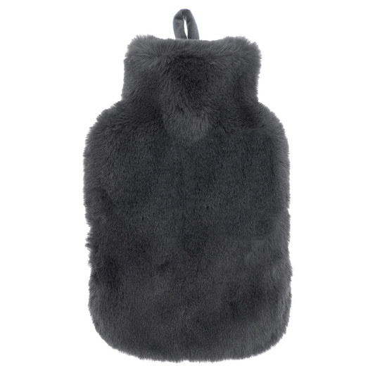 Faux Fur Covered 2 Litre Luxury Hot Water Bottle for Thermotherapy and Pain Relief Durable Natural Rubber for Winter Warmth