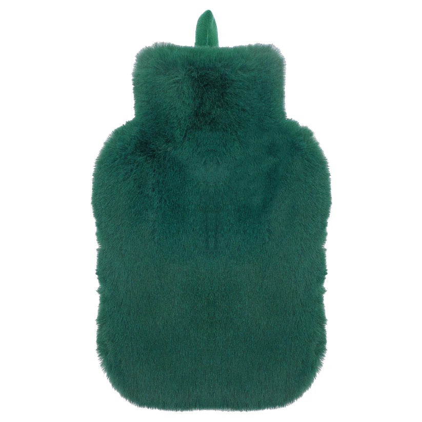Faux Fur Covered 2 Litre Luxury Hot Water Bottle for Thermotherapy and Pain Relief Durable Natural Rubber for Winter Warmth