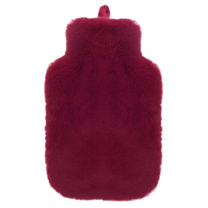 Faux Fur Covered 2 Litre Luxury Hot Water Bottle for Thermotherapy and Pain Relief Durable Natural Rubber for Winter Warmth