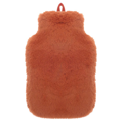Faux Fur Covered 2 Litre Luxury Hot Water Bottle for Thermotherapy and Pain Relief Durable Natural Rubber for Winter Warmth