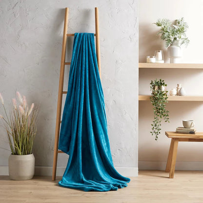 Flannel Ultra Soft Fleece Throw Blanket Super Warm Plush Lightweight All-Season Comfort