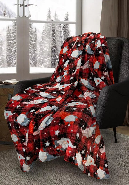 Gonk Tartan Check Teddy Fleece Duvet Cover Sets Super Soft Thermal Warm Bedding