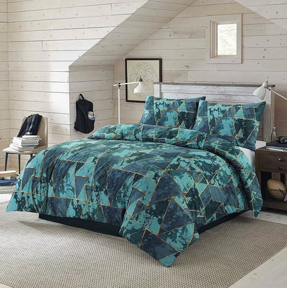 Arlo Triangles Geometric Printed Duvet Set 2 Colours
