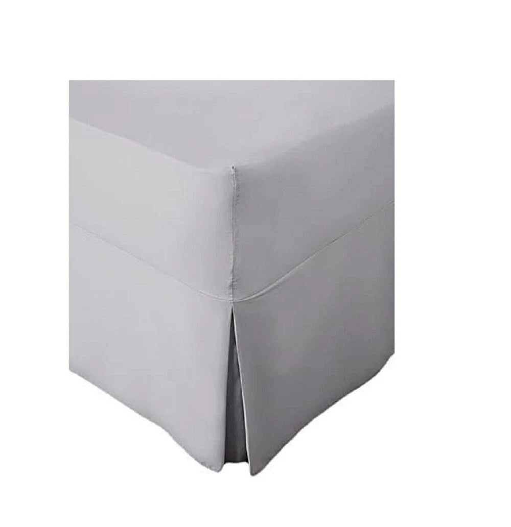 Luxury Percale Pleated Valance Fitted Sheet Non Iron 180 Thread Count Percale