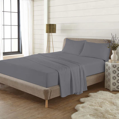 Flannelette 100% Soft Brushed Cotton Fitted Sheet 10" (25cm) Depth