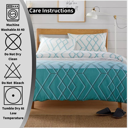 Havanna Geo Reversible Luxury Cotton Blend Duvet Cover Set