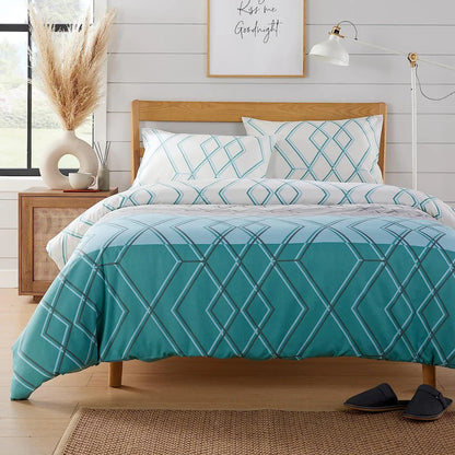 Havanna Geo Reversible Luxury Cotton Blend Duvet Cover Set