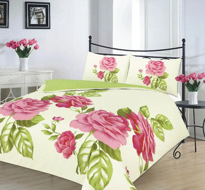 PRINTED DUVET COVER SET POLY COTTON QUILT BEDDING BEDROOM SETS DOUBLE KING SIZE