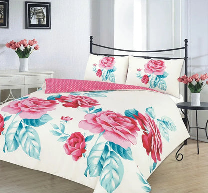 PRINTED DUVET COVER SET POLY COTTON QUILT BEDDING BEDROOM SETS DOUBLE KING SIZE