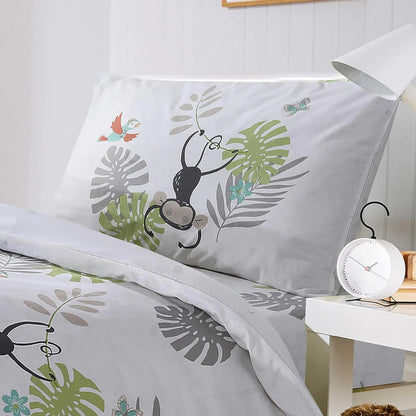 Kids Safari Jungle Animal Print Duvet Cover Set Soft