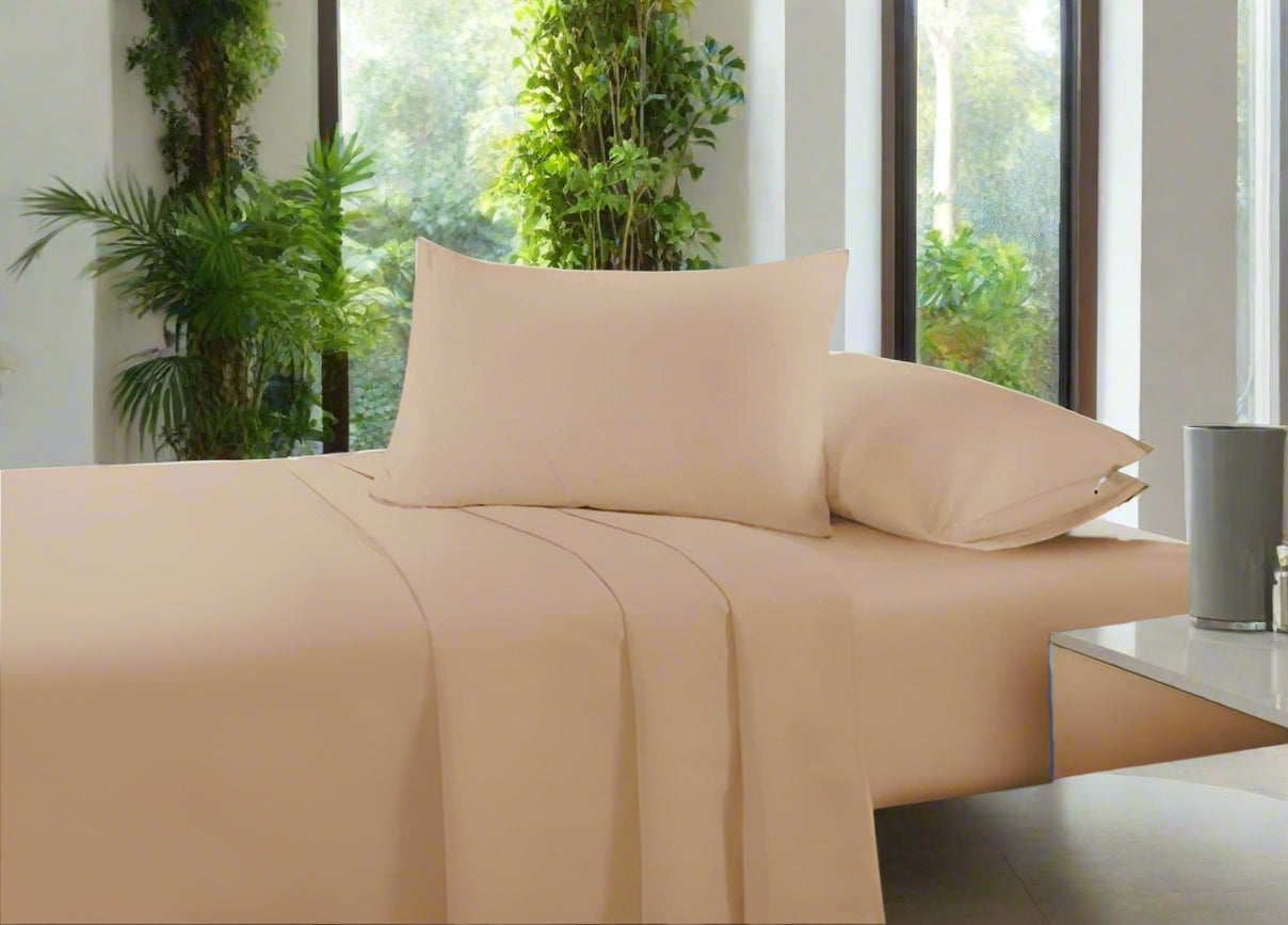 Easy Care Plain Percale Flat Sheet 22 Colours