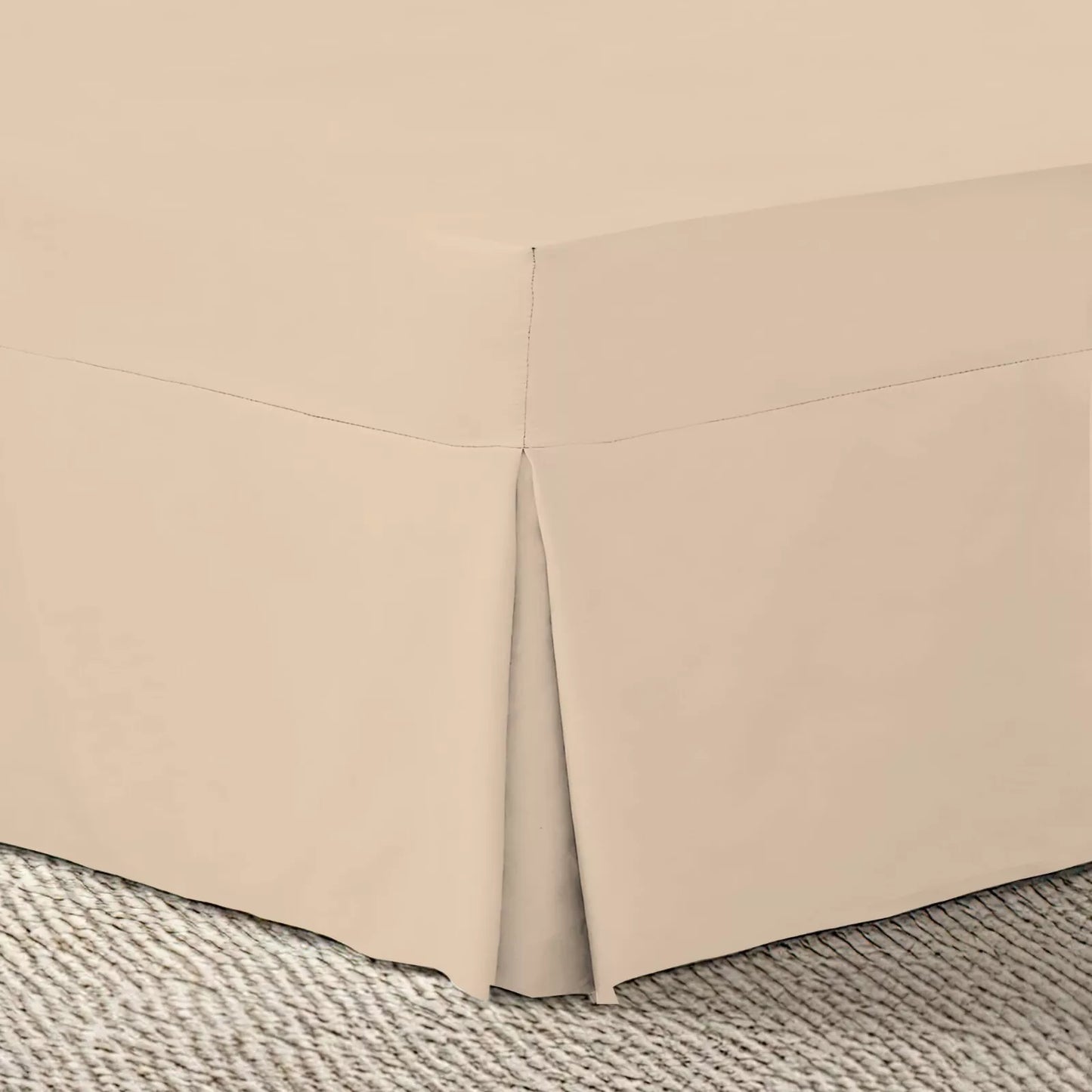 Luxury Percale Pleated Valance Fitted Sheet Non Iron 180 Thread Count Percale