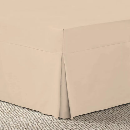 Luxury Percale Pleated Valance Fitted Sheet Non Iron 180 Thread Count Percale