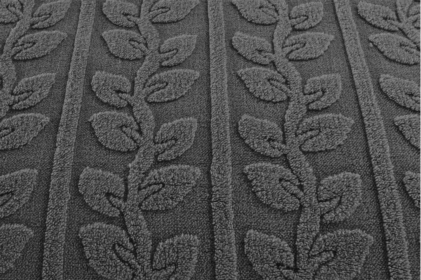 Teddy Fleece Leaf Duvet Set Grey, Beige, Green