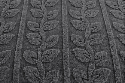 Teddy Fleece Leaf Duvet Set Grey, Beige, Green