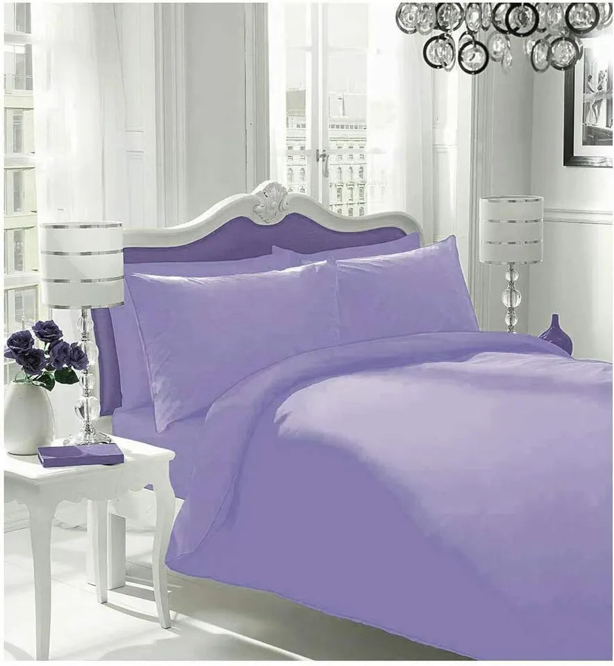 Flannelette 100% Brushed Cotton Duvet Quilt Cover Set All Sizes