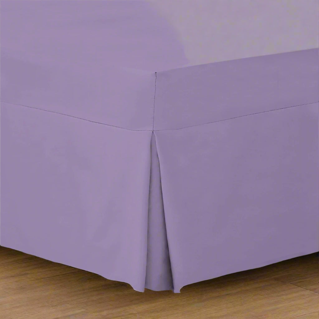 Luxury Percale Pleated Valance Fitted Sheet Non Iron 180 Thread Count Percale