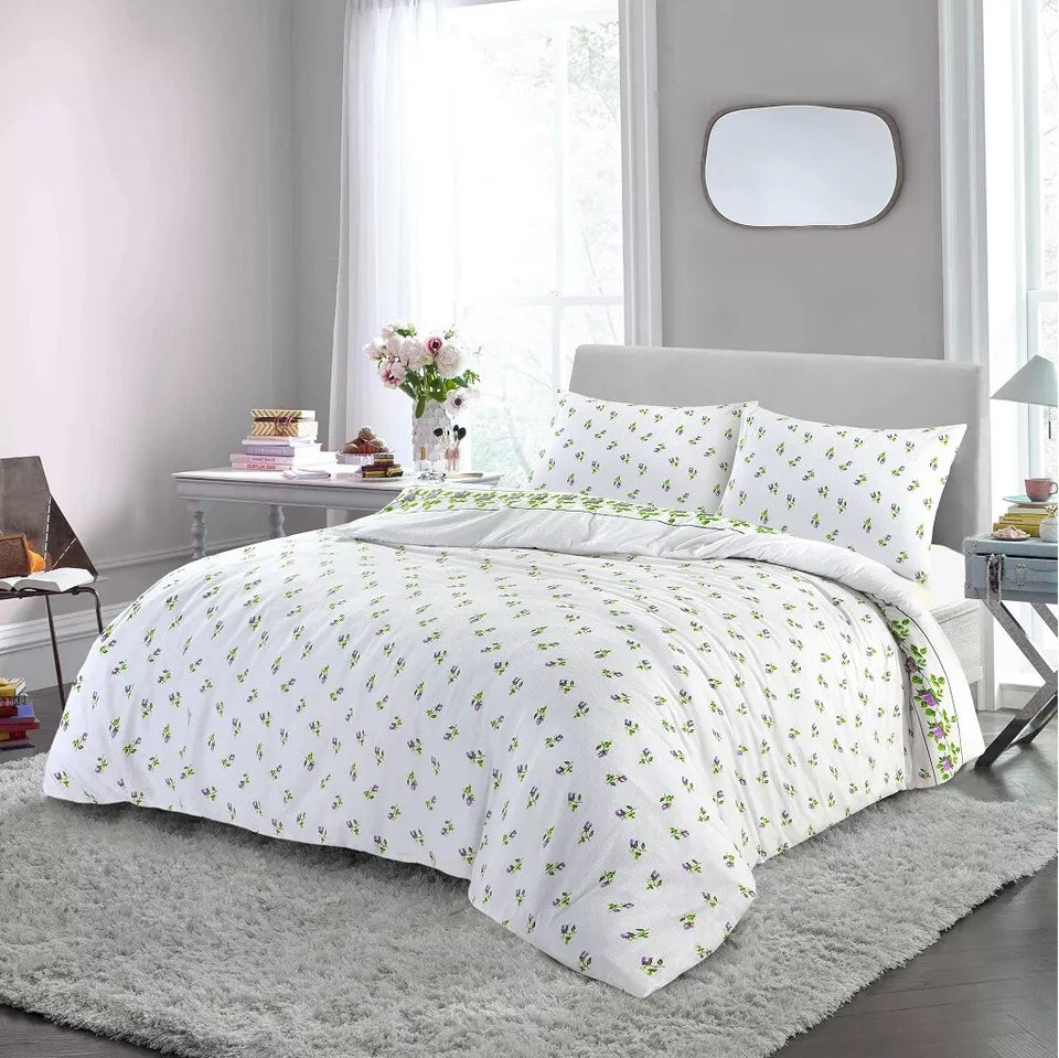 Rosebud Flannelette Soft Cosy Duvet Cover Set 4 Colours