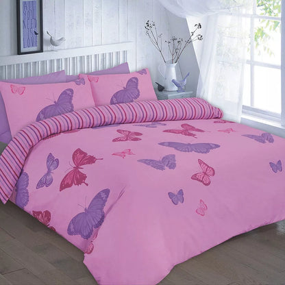 Beautiful ELSA Butterfly Duvet Cover with Pillowcases Reversible Bedding Set