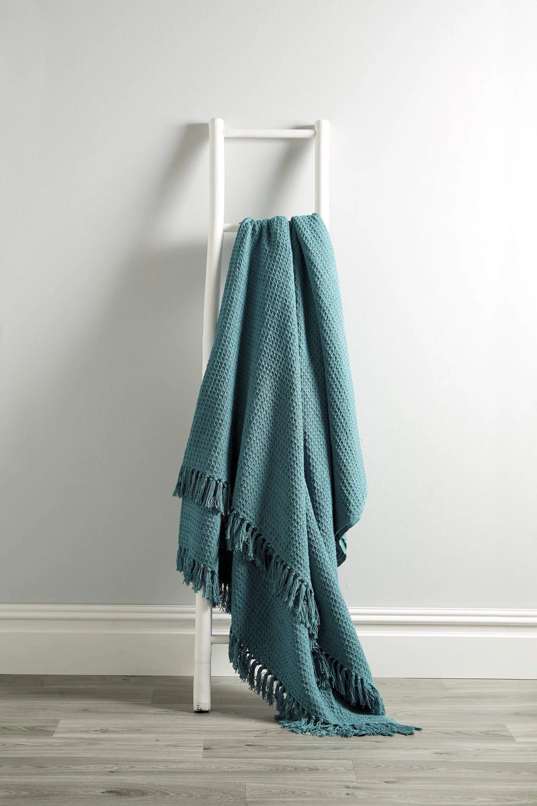 Lisbon Pure Indian Cotton Handwoven Honeycomb Throw Blanket Luxurious Soft and Elegant Design for Sofa Bed or Living Room Available in 10 Colours and Sizes