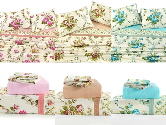Olivia Flannelette 100% Brushed Cotton Sheet Set 3 Colours