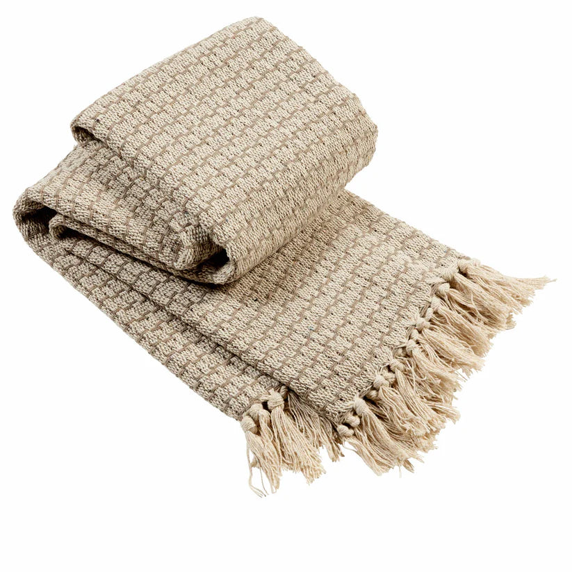Marrakesh Eco-Friendly Super Soft Cotton Throws Lightweight Sustainable Recycled Cotton