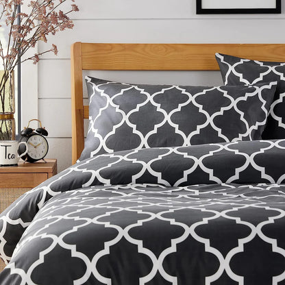 Marrakesh Grey Printed Duvet Cover Set