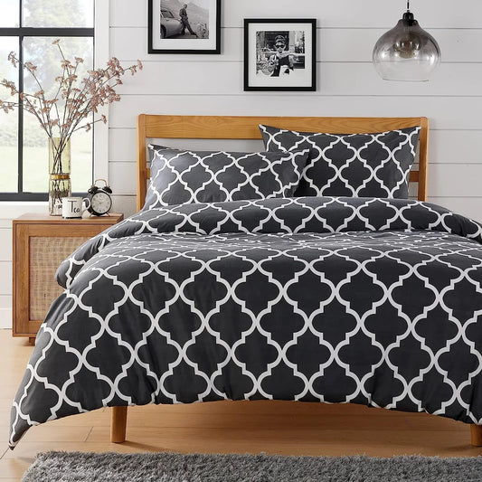 Marrakesh Grey Printed Duvet Cover Set